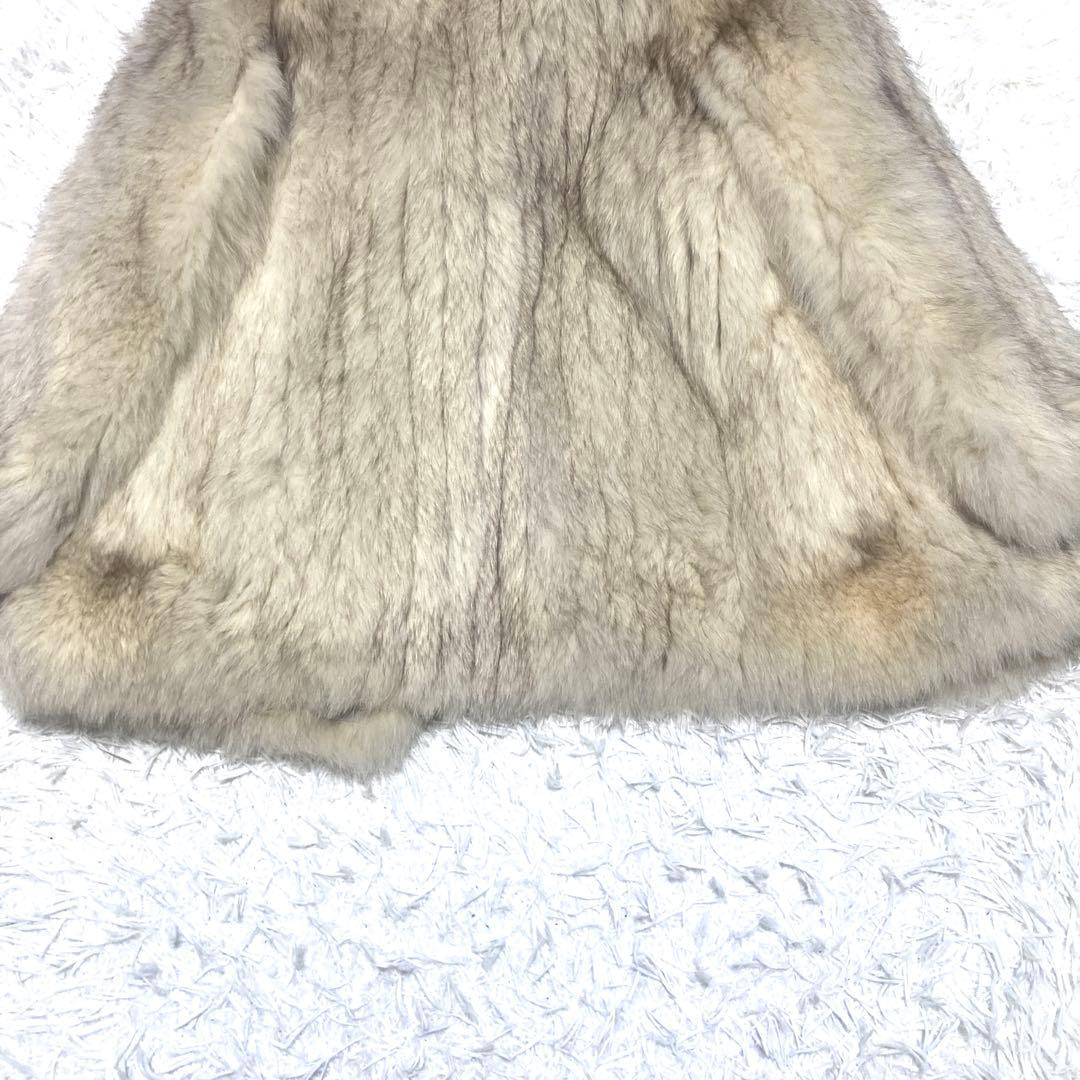 美品✨EMBA ボリューム　ブルーフォックス　ファーコート　L 毛皮　希少色
