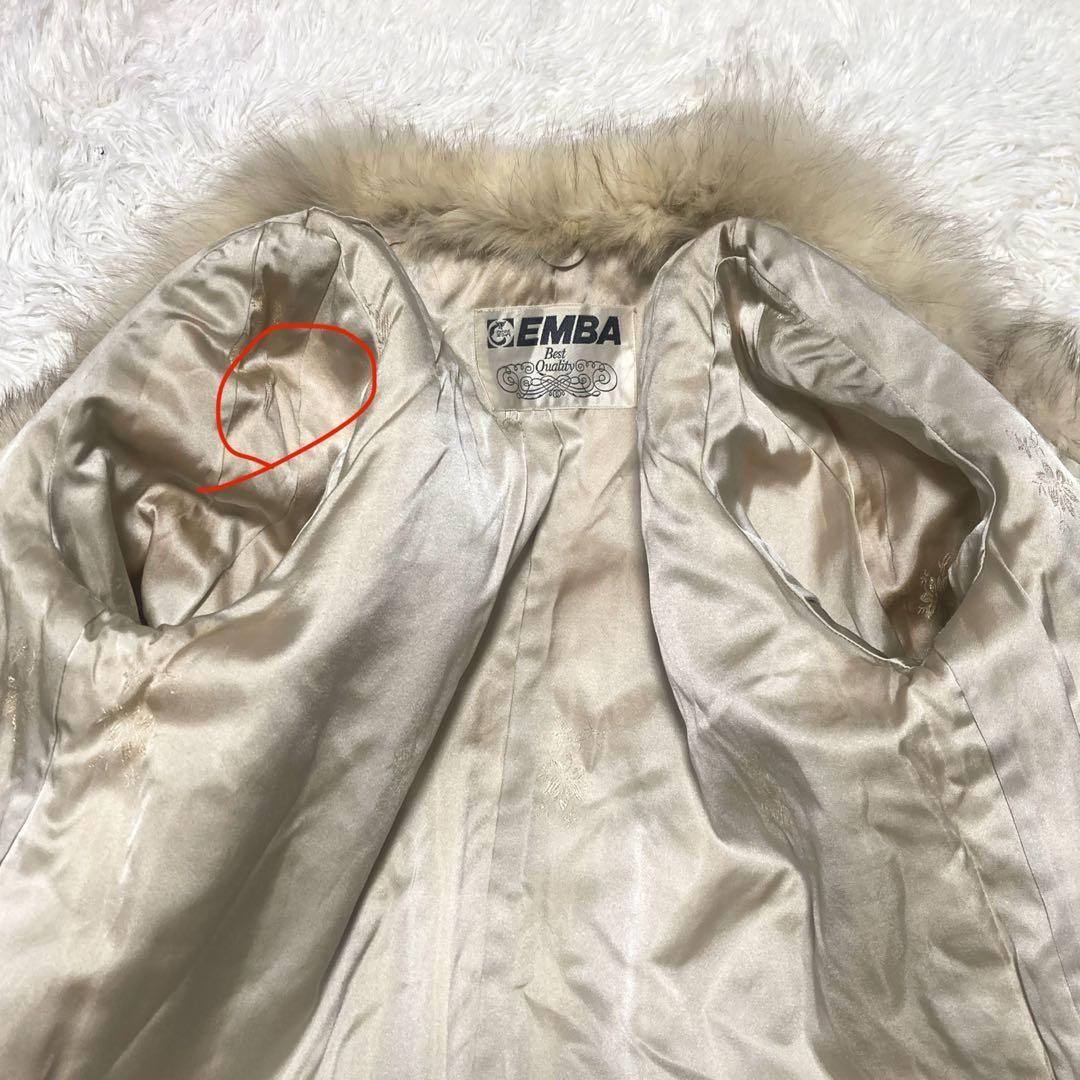 美品✨EMBA ボリューム　ブルーフォックス　ファーコート　L 毛皮　希少色