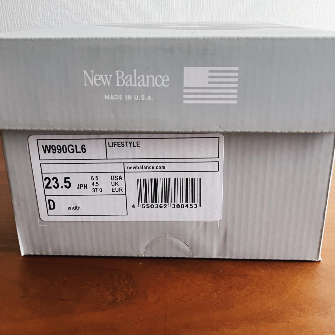 New Balance 990v6 グレー ウィメンズ 23.5cm
