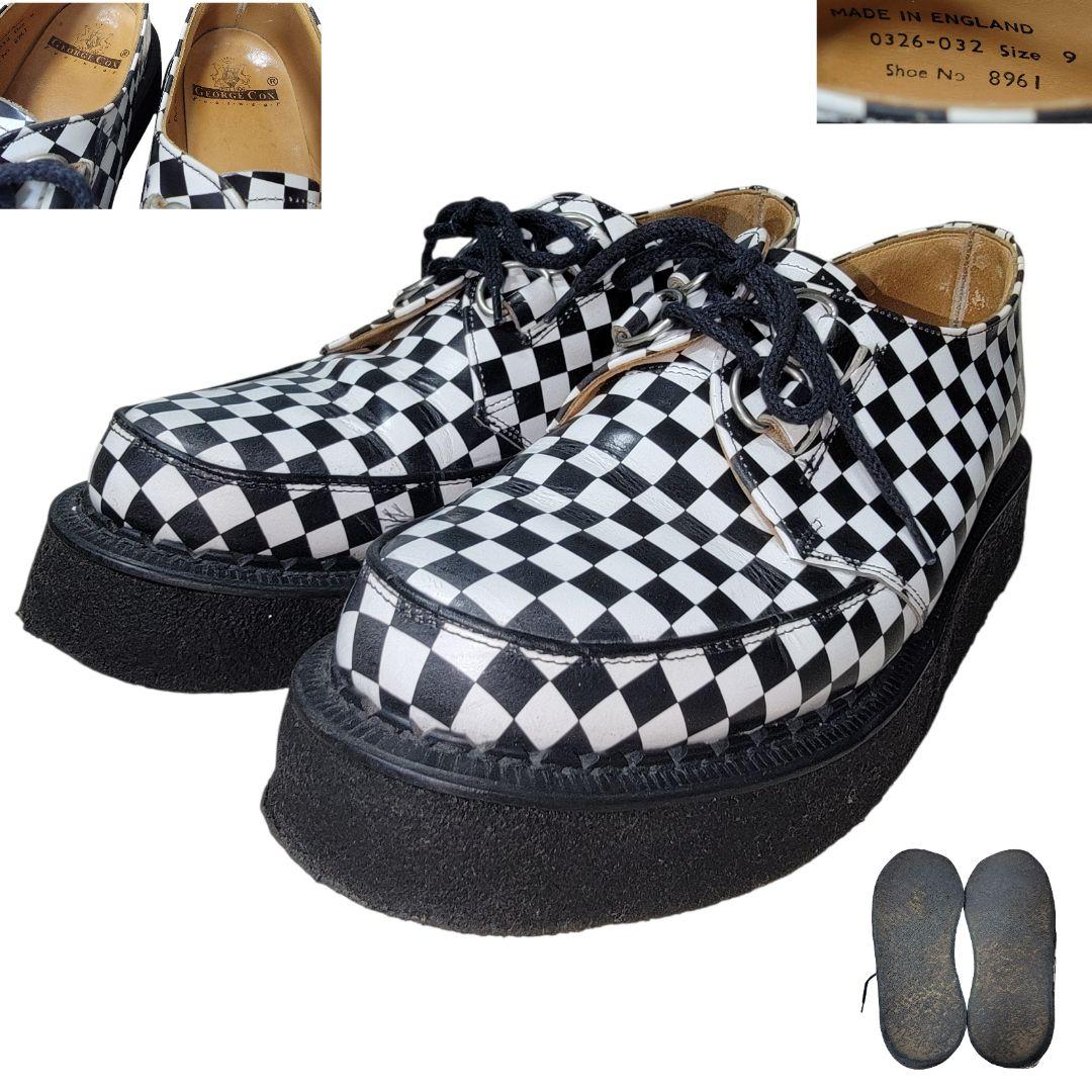 ​E COX ジョージコックス 8961 ギブソン ラバーソール 靴