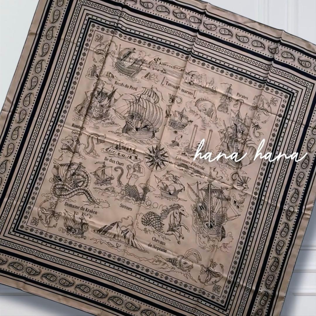 大判 ウール シルク ストール 羽織り ブラック 黒 ショール 羊毛 船乗り 海