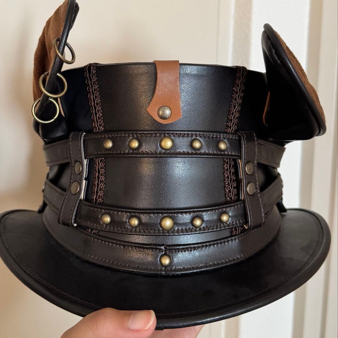 【週末セール】candynoir うさ耳 コルセットハット 黒茶