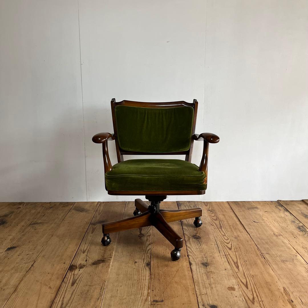 オールド カリモク karimoku コロニアル チェア 椅子 グリーン