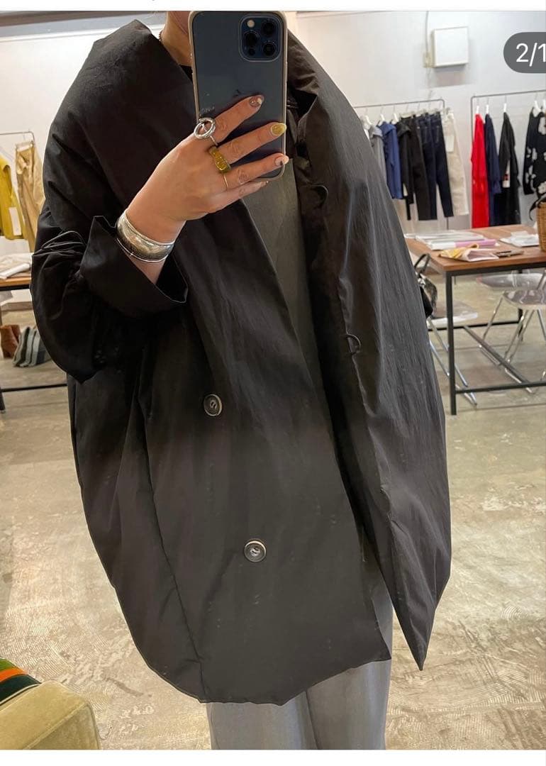 CYAN tokyo ストール ライク ダウン ベスト ブラック