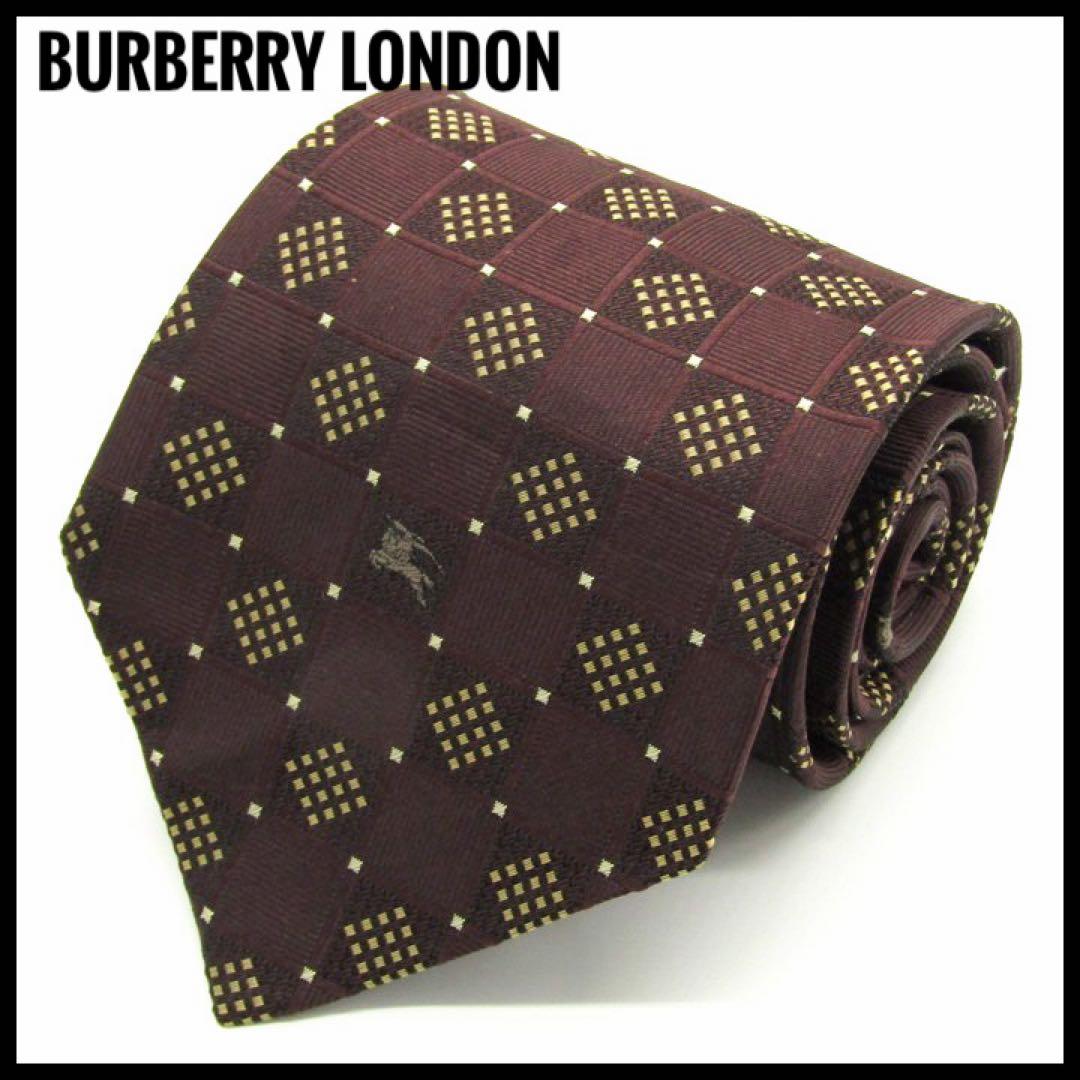 【新品タグ付き】BURBERRY LONDON ネクタイ バーバリー ブラウン