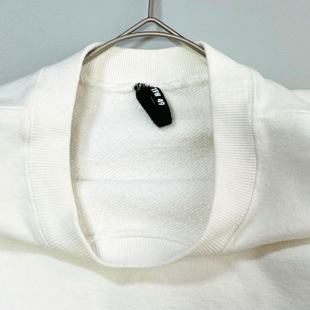 6373 TFW49 クルーネックスウェット　サイドジップ　ホワイト