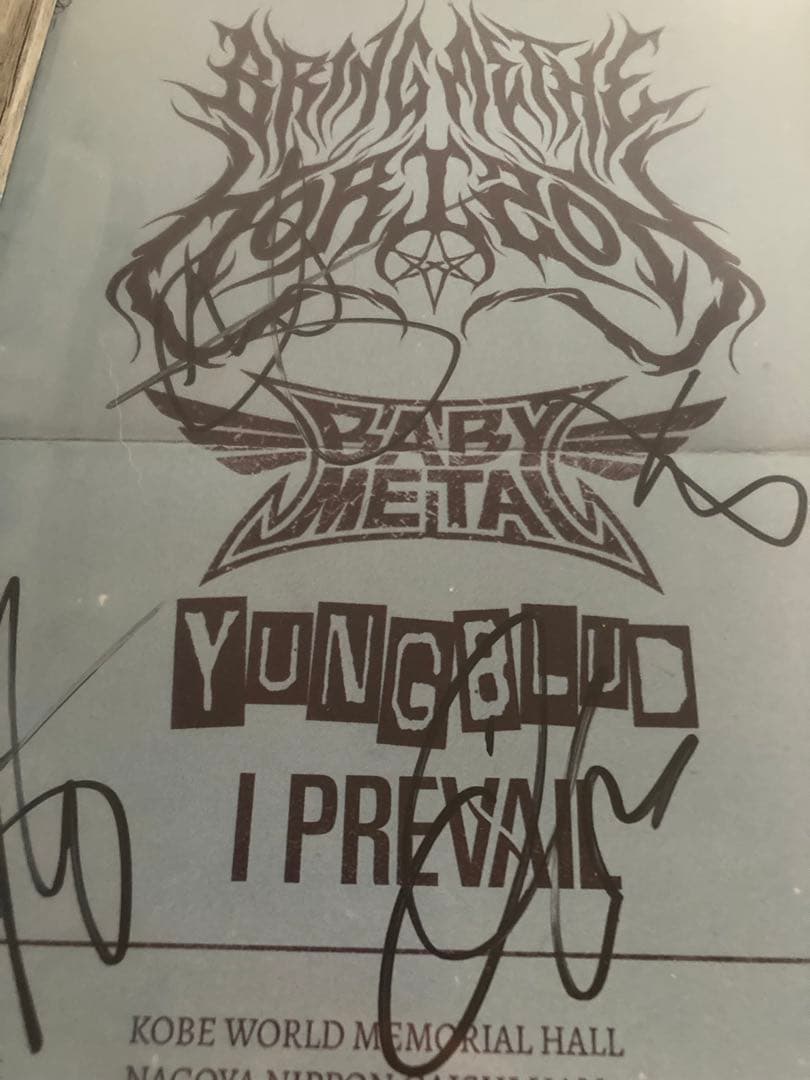 7*0様 レア　bring me the horizon直筆サインチラシ　bmt