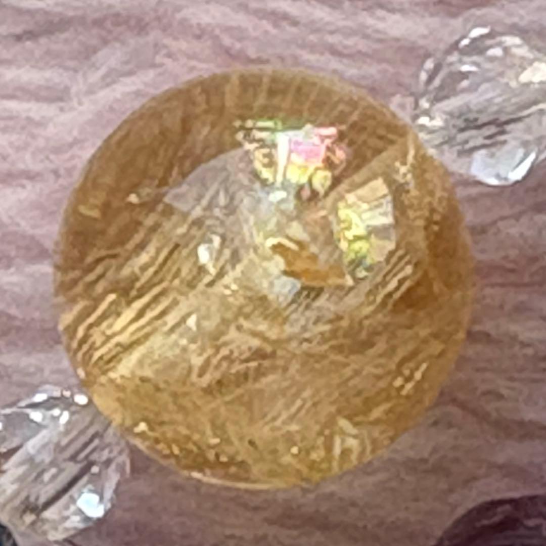 ごんまる様♥️2本♡シトリン大玉虹入り＆チェロアイト・アメジスト天然石ブレスレット