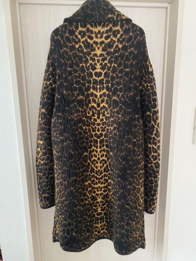 専用SAINT LAURENT PARIS ウールモヘアレオパード柄コート