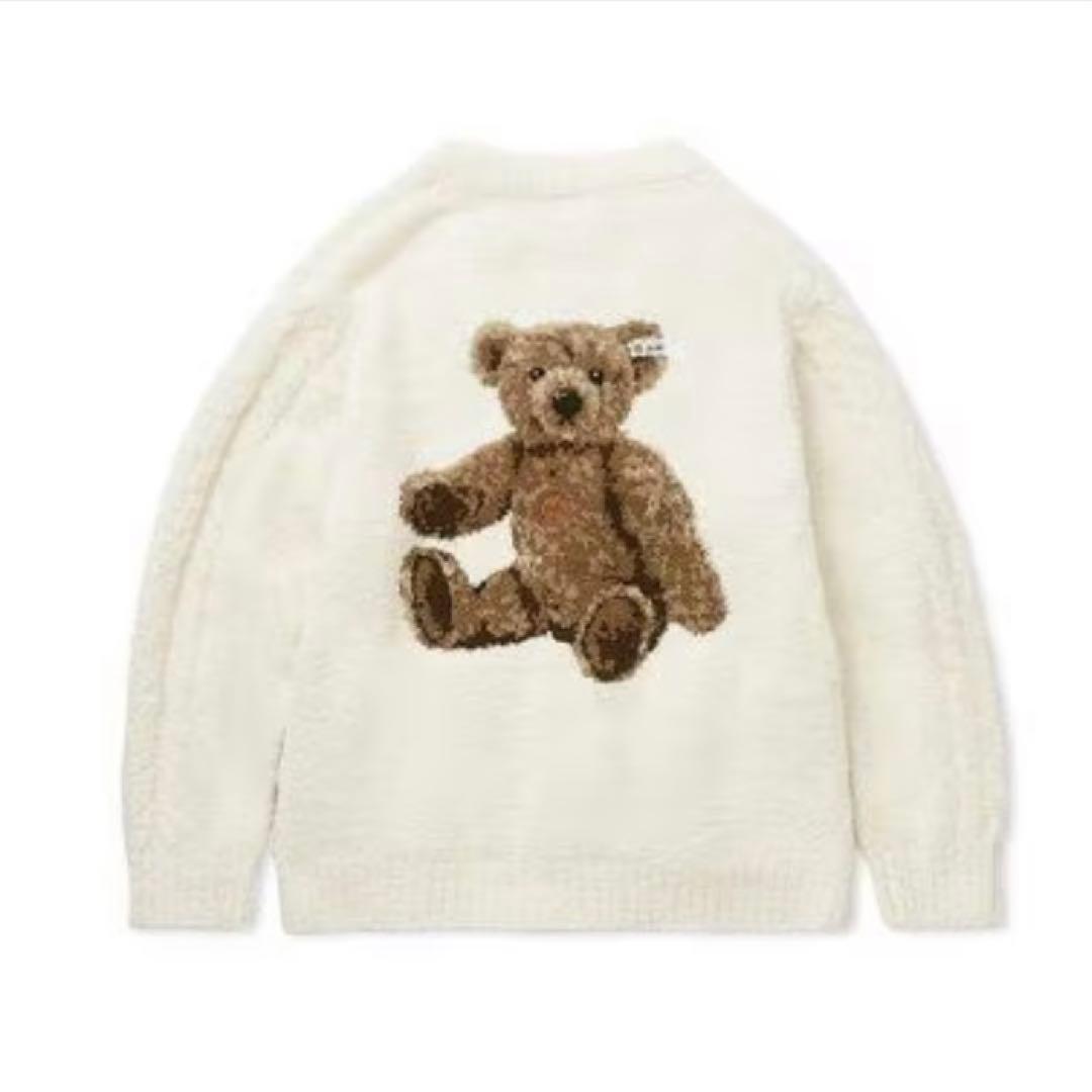 【Steiff】【UNISEX】　パウダージャガードカーディガン　ジェラートピケ