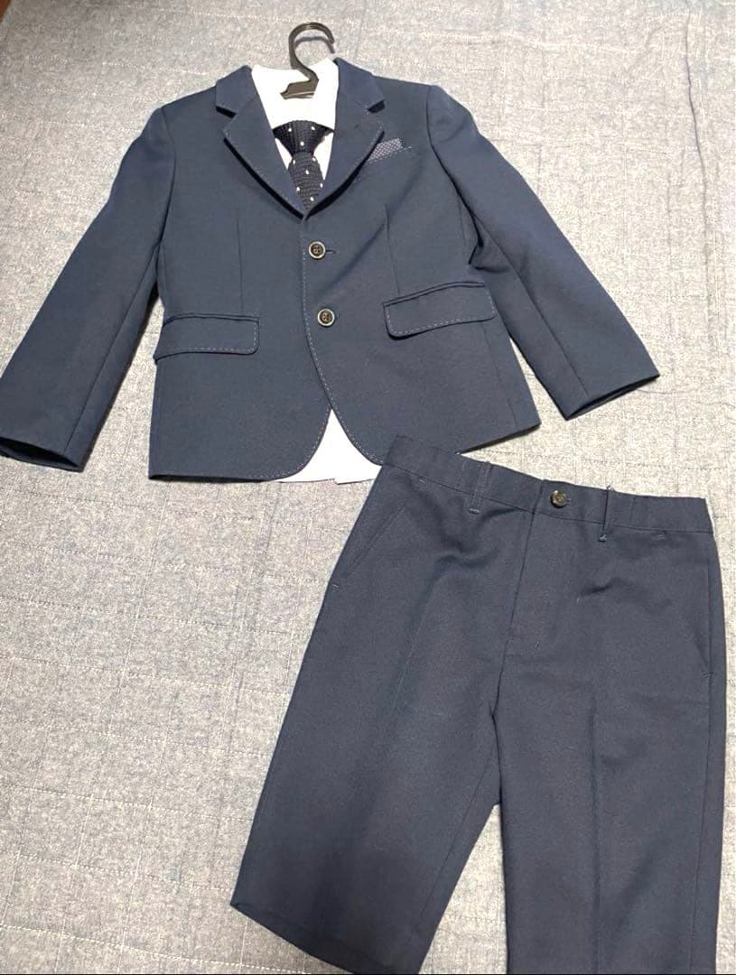 【美品】プティマイン　petit main　男の子　フォーマルスーツ　120cm
