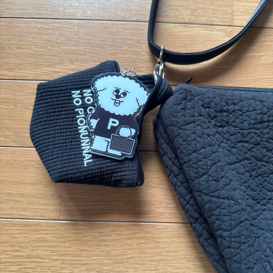 【匿名配送】NO COFFEE × pionunnal ショルダー　ブラック