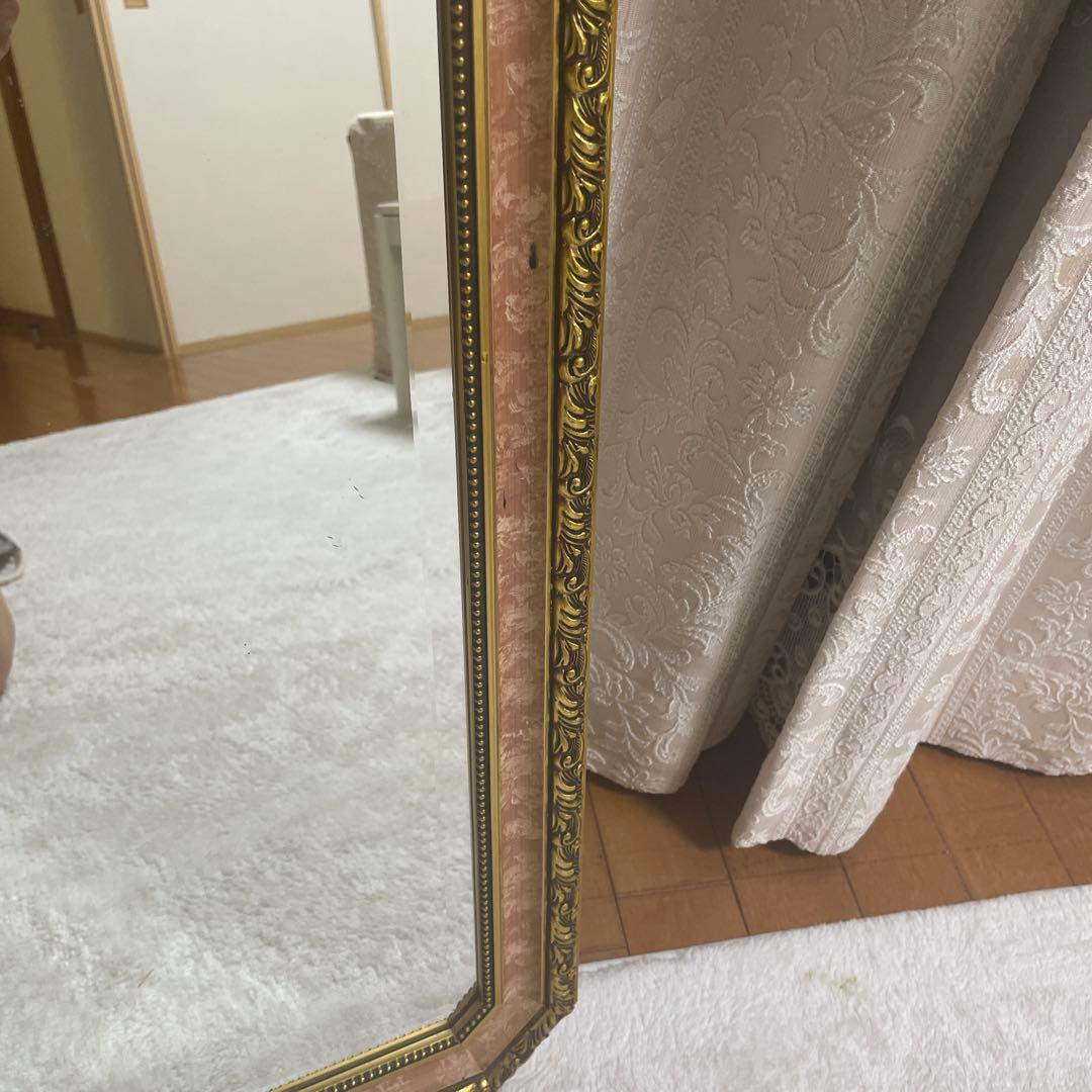 イタリア製　ウォールミラー　スタンドミラー　姿見　鏡　アンティーク