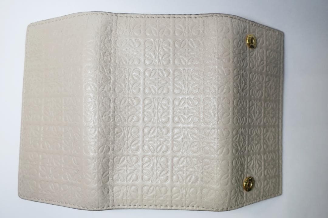 ロエベ　リピートアナグラム　6連キーケース エンボスシルクカーフ