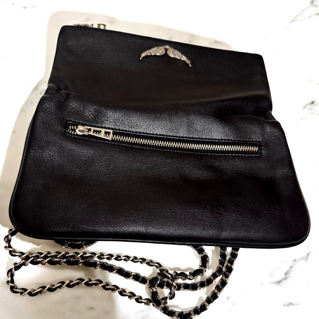 ザディグエヴォルテール 3way クラッチ ショルダーバッグ チェーン 黒