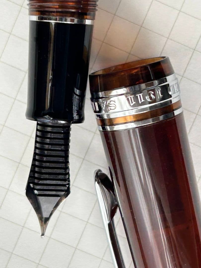 セーラー万年筆　スタンダード　茶色　スケルトン　中字（H-M）美品