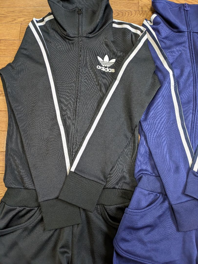 adidas rodeocrowns　コラボジャージ　オールインワン　黒　紺