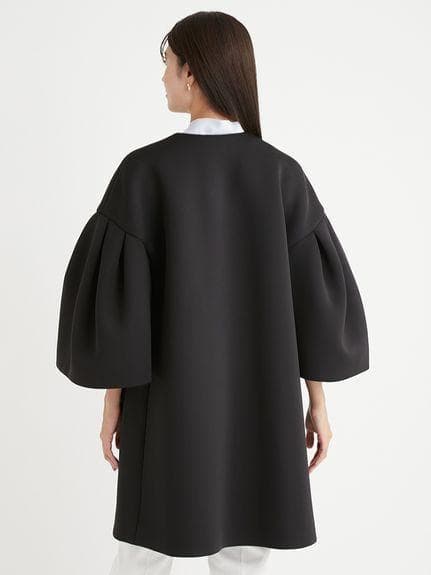 【新品】CELFORD ボリュームスリーブポンチコート BLK フリー