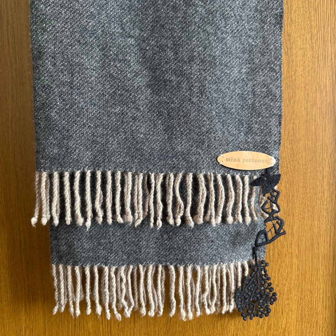 お*ん様 新品未使用　ミナペルホネン　カシミヤストール　マフラー　 定価以下