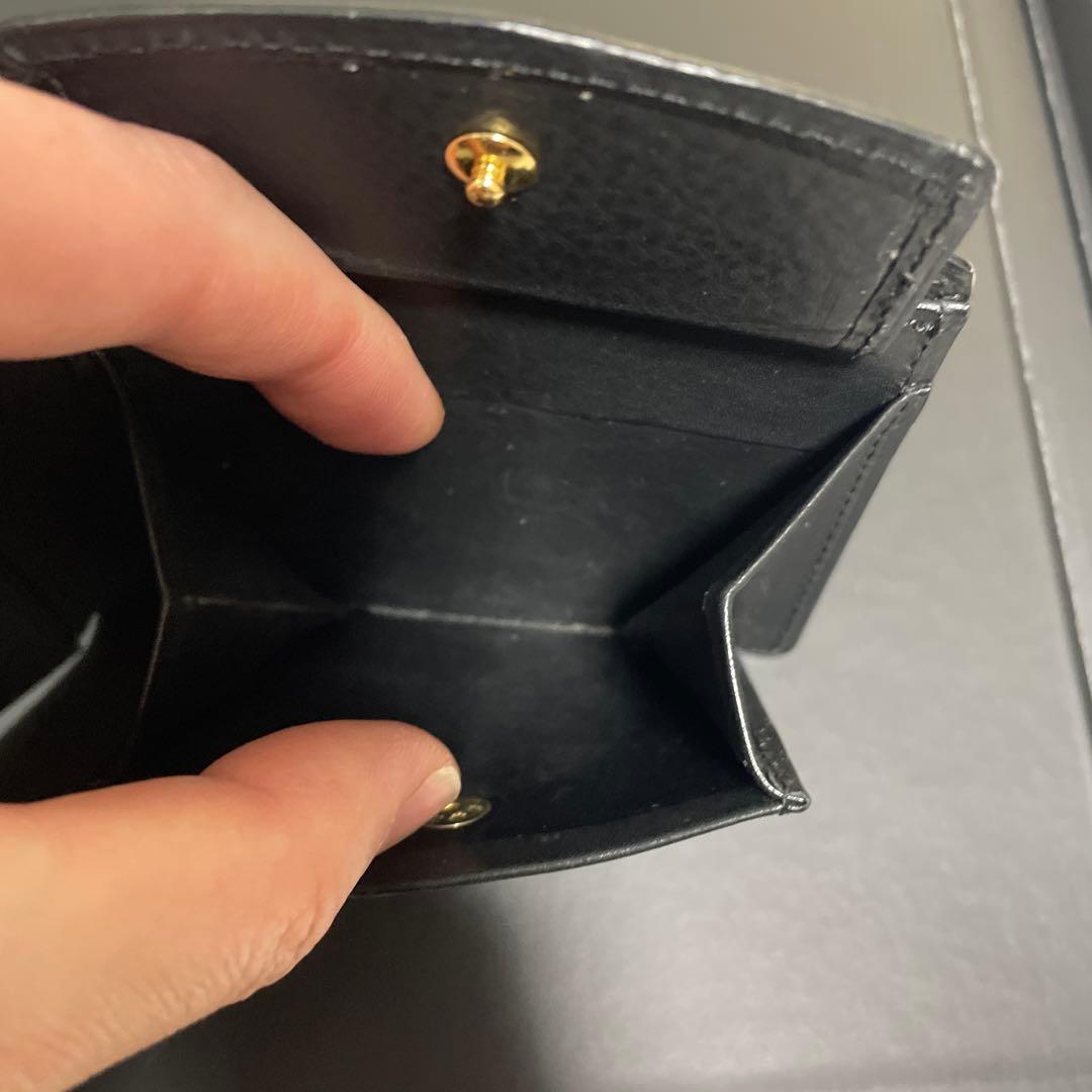 ココマイスター 2つ折り財布 美品 ブラック メンズ