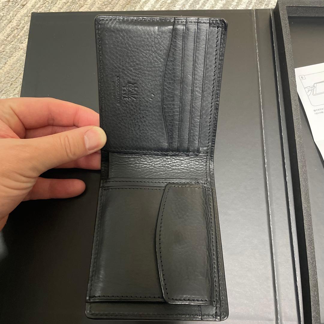 ココマイスター 2つ折り財布 美品 ブラック メンズ