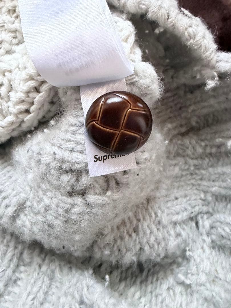 トップス Supreme Patchwork Cable Knit Cardigan