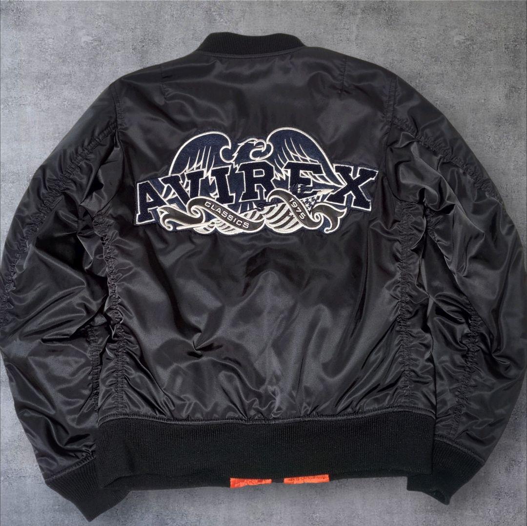 極美品✨AVIREX 35周年 MA-1 フライトジャケット ワッペン ロゴ