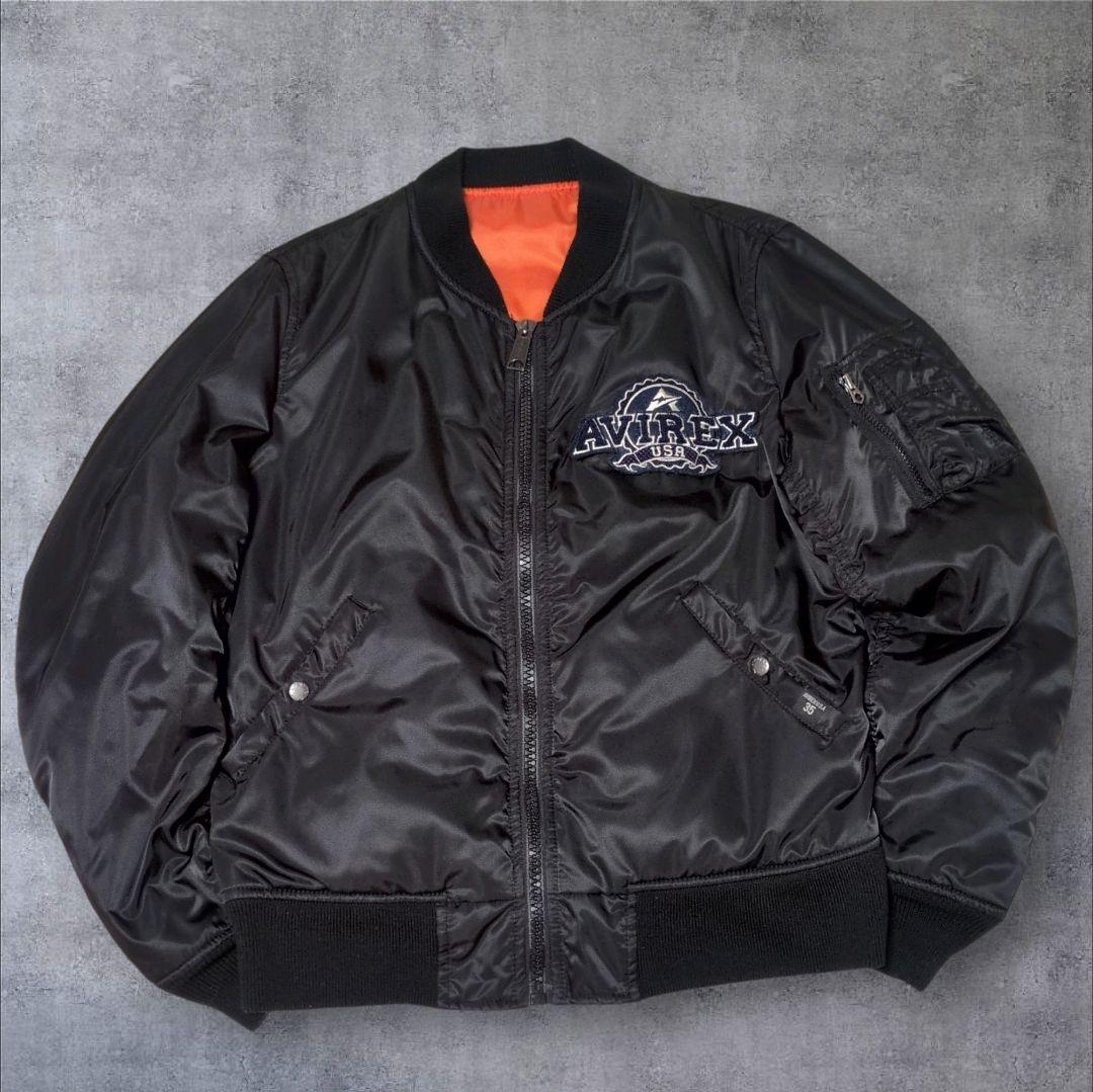 極美品✨AVIREX 35周年 MA-1 フライトジャケット ワッペン ロゴ