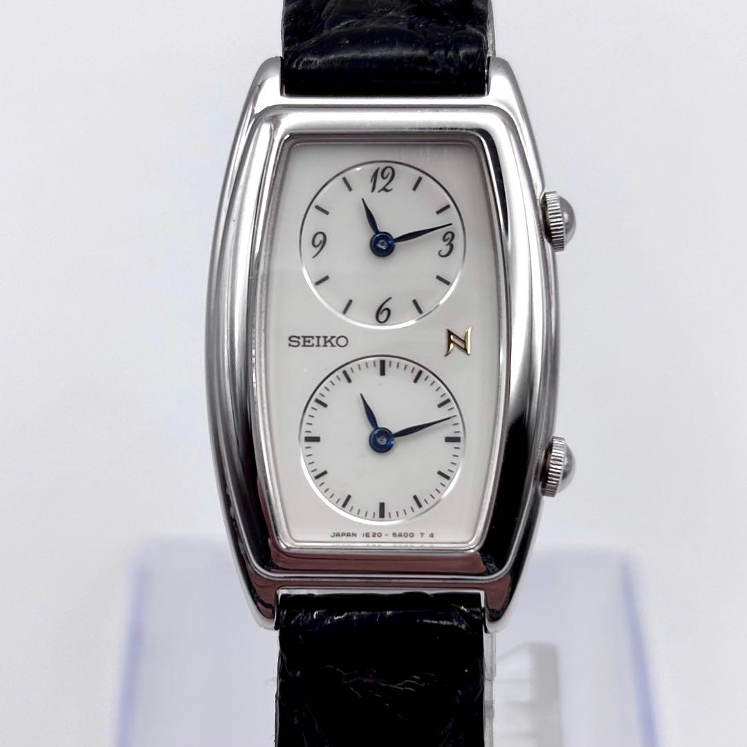 稼働品 新品電池 セイコー ノイエ デュアルタイム クォーツ レディース