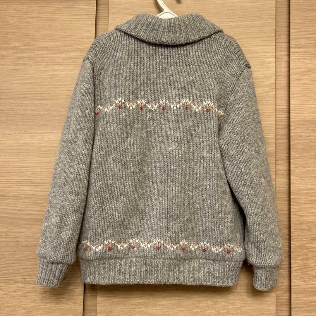 【12/16のみのり品】ファミリア ニットジャケットグレー 120cm