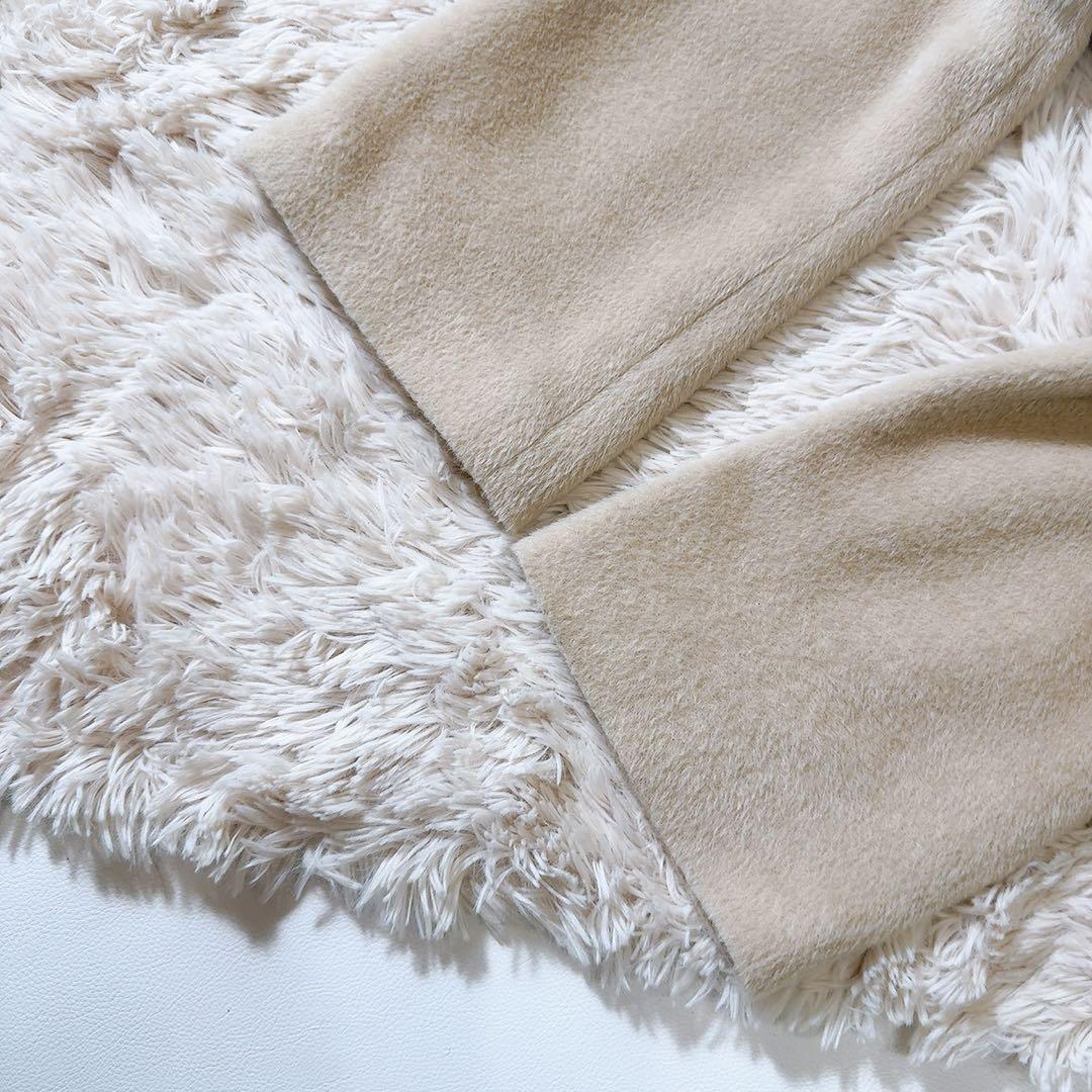 極美品ꕥアナイ 人気 スーリーアルパカファー付きコート ファー着脱可 2way