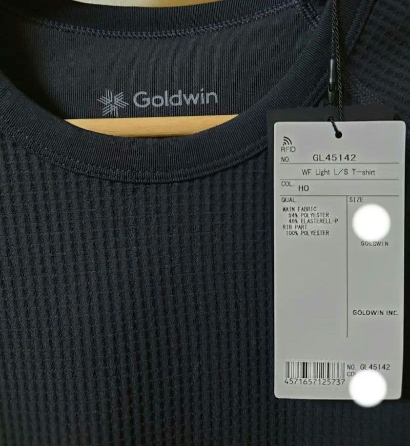 Goldwin ワッフルライト　ロングT　ダークグレー　サイズ3