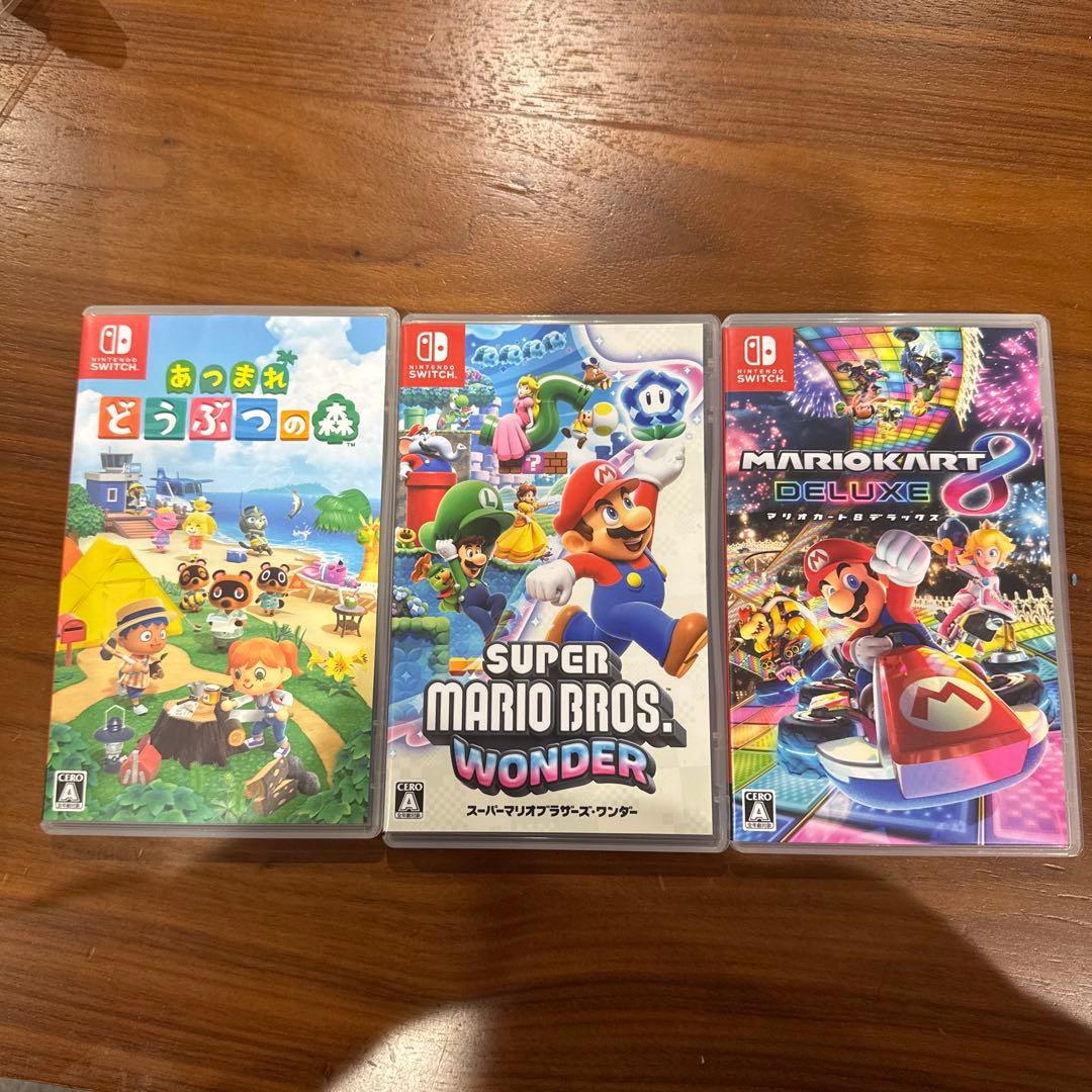 あつまれどうぶつの森　マリオカート8デラックス　スーパーマリオブラザーズワンダー
