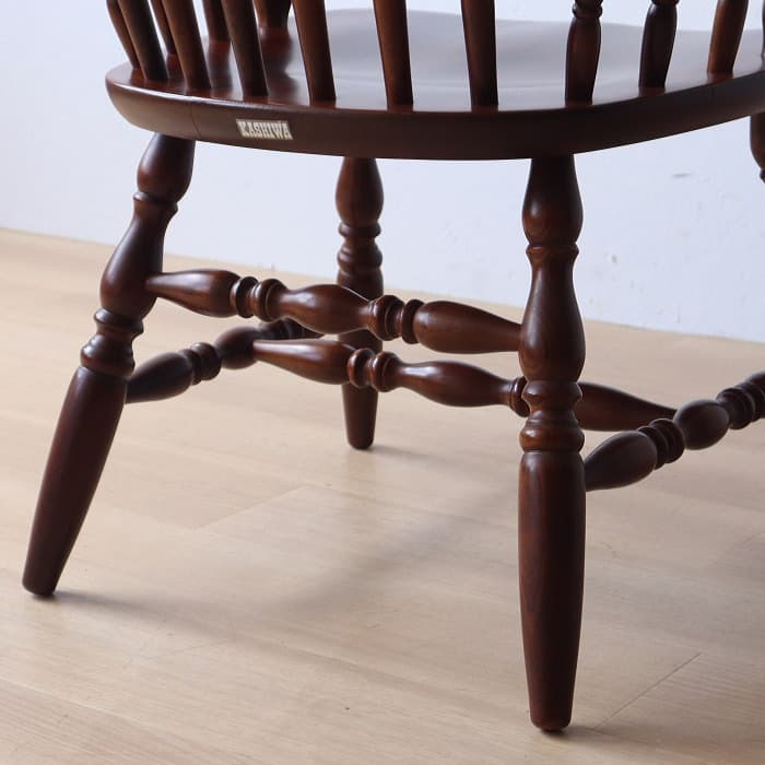 アンティーク 飛騨の家具 柏木工 肘付 ウィンザーチェア ブナ材 ダイニング