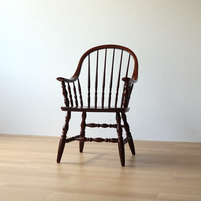アンティーク 飛騨の家具 柏木工 肘付 ウィンザーチェア ブナ材 ダイニング