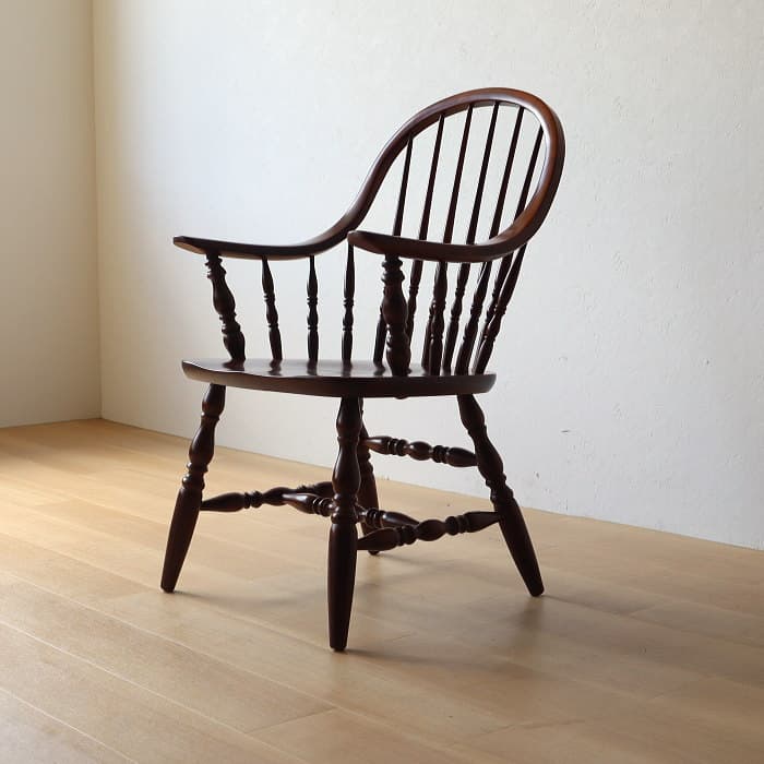 アンティーク 飛騨の家具 柏木工 肘付 ウィンザーチェア ブナ材 ダイニング