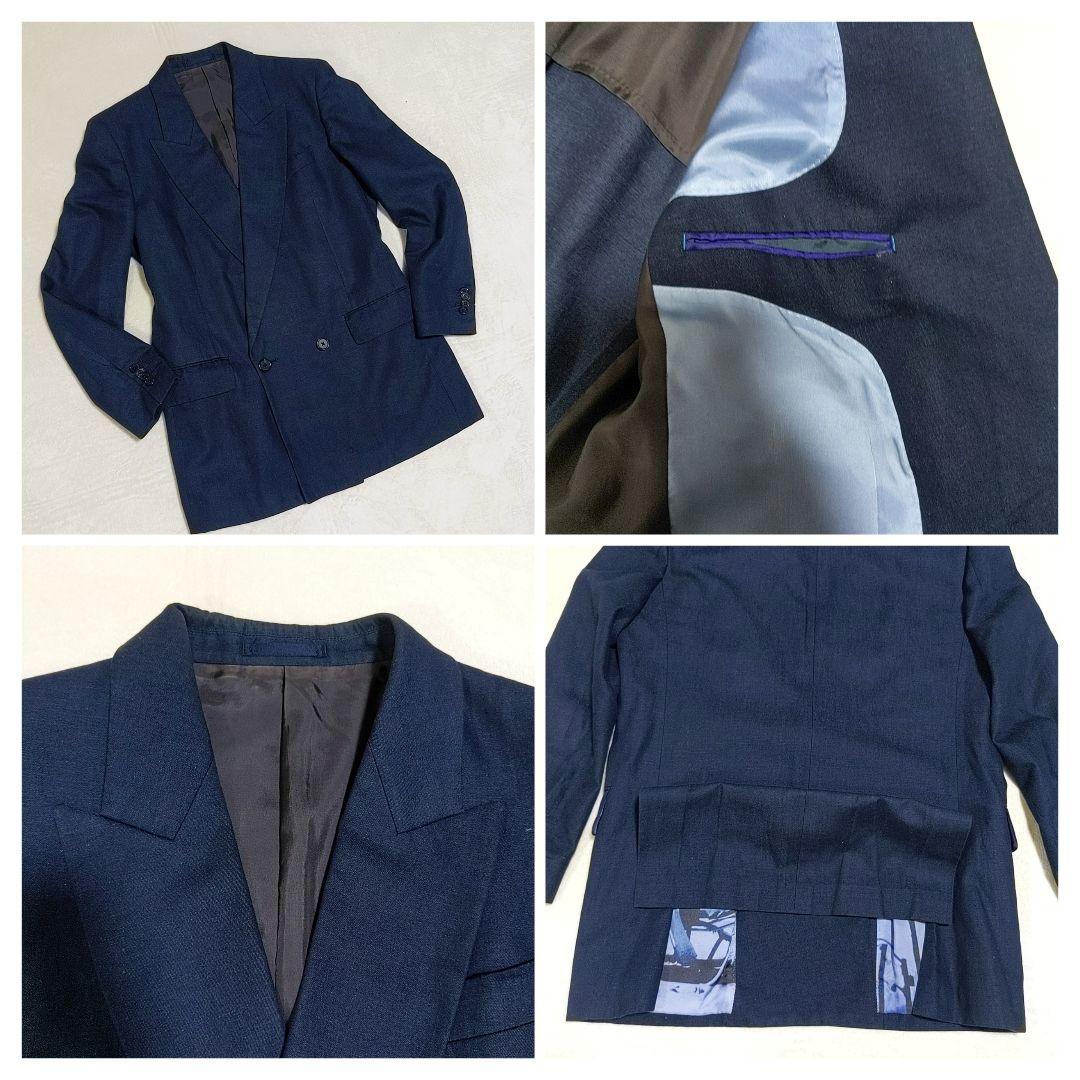 【美品】　現行タグ　ポールスミス　ダブルスーツ　麻シルク　オーバーシルエット