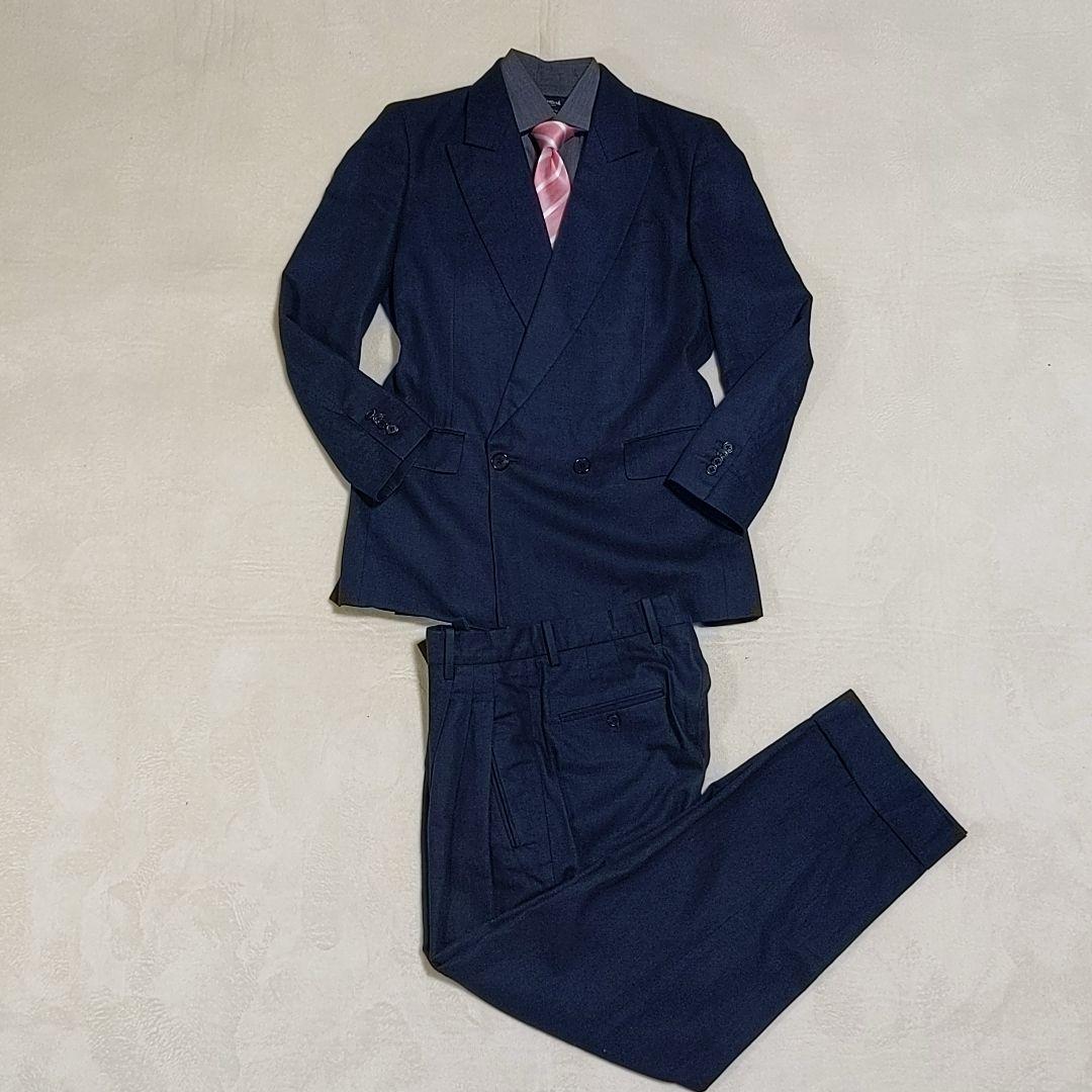 【美品】　現行タグ　ポールスミス　ダブルスーツ　麻シルク　オーバーシルエット