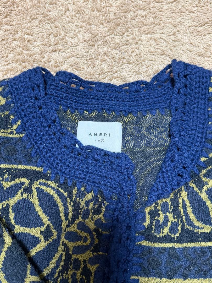 アメリヴィンテージ　RUG PATTERN KNIT JACKET