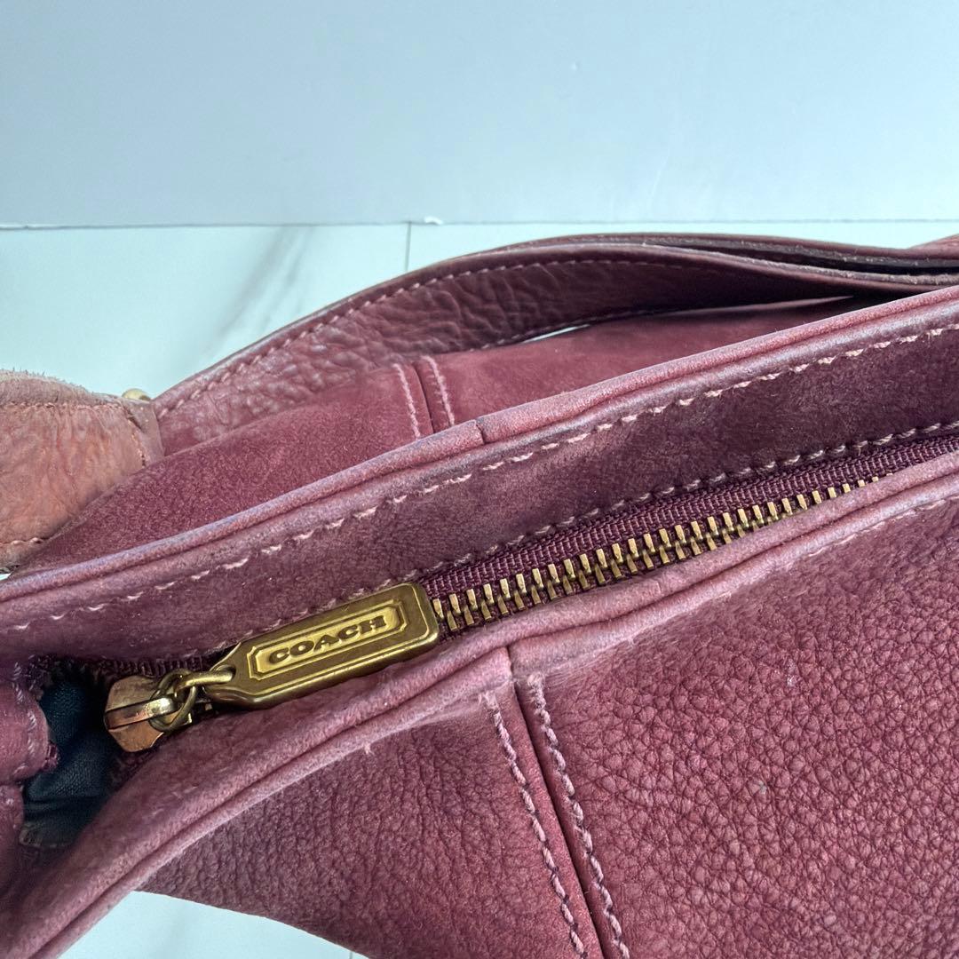 希少 vintage COACH ショルダーバッグ ヌバック バケツ スウェード