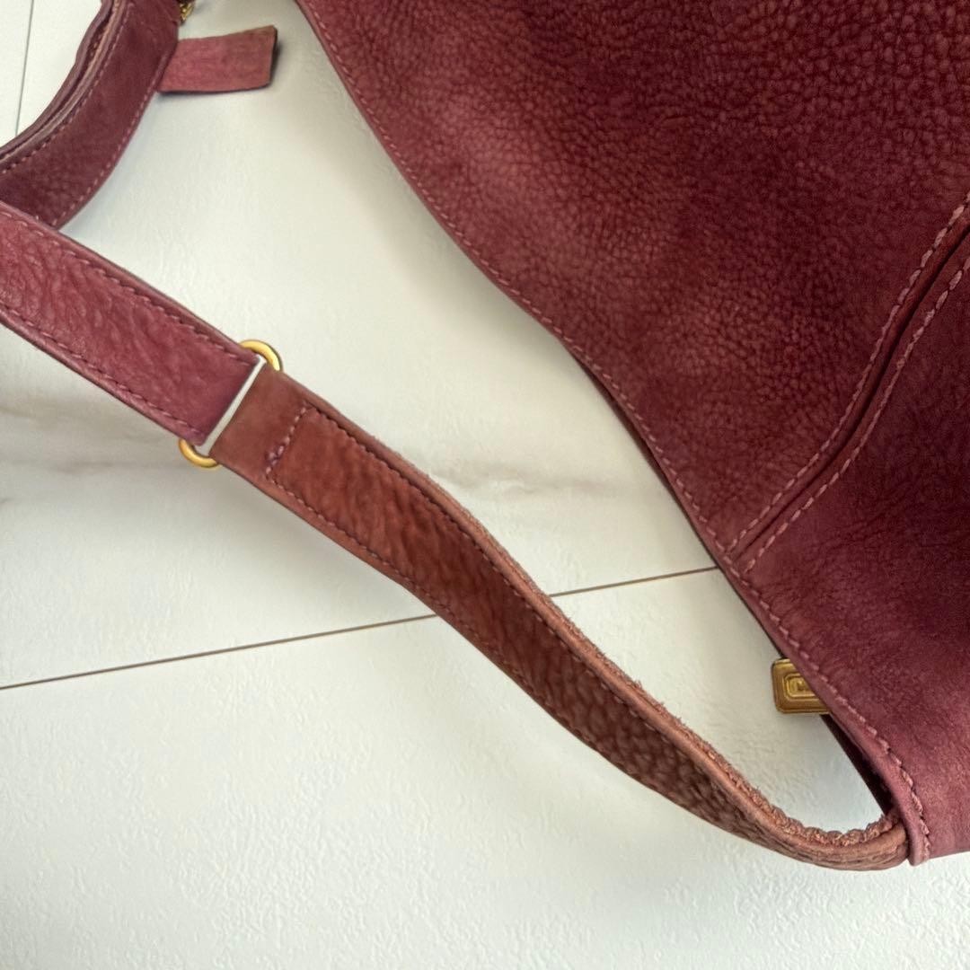 希少 vintage COACH ショルダーバッグ ヌバック バケツ スウェード