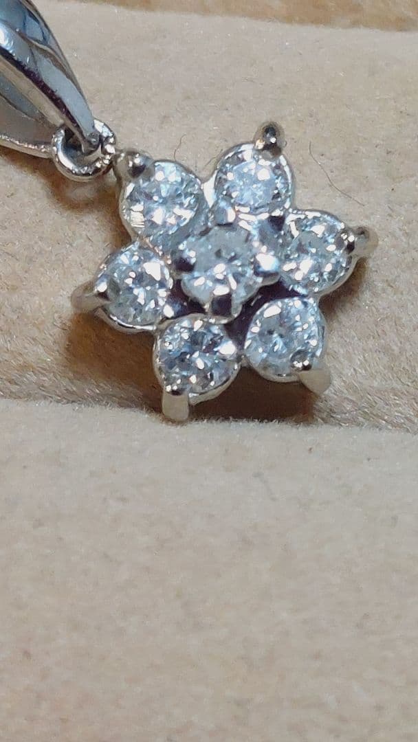 夕方まで大大赤字PT900ダイヤ 0.33きらりんペンダントトップ