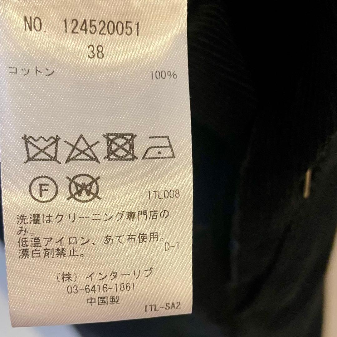SACRAブラックサロペット 38サイズ コーディロ　コットン100%