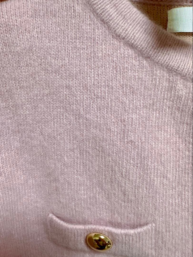 ラグナムーン CHNラクーンニットジャケット ピンク LAGUNAMOON