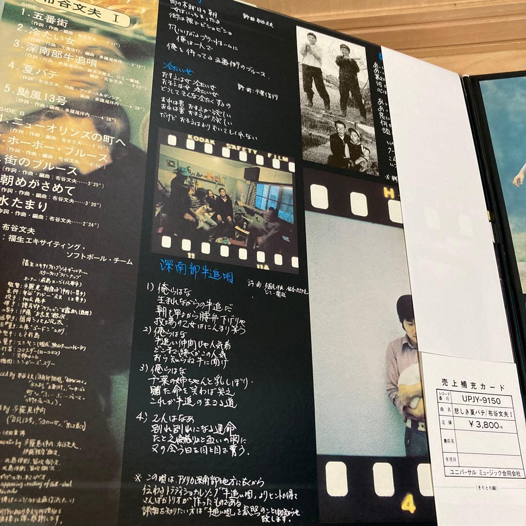 激レア！悲しき夏バテ 布谷文夫 I レコード LP 180g重量盤 限定盤