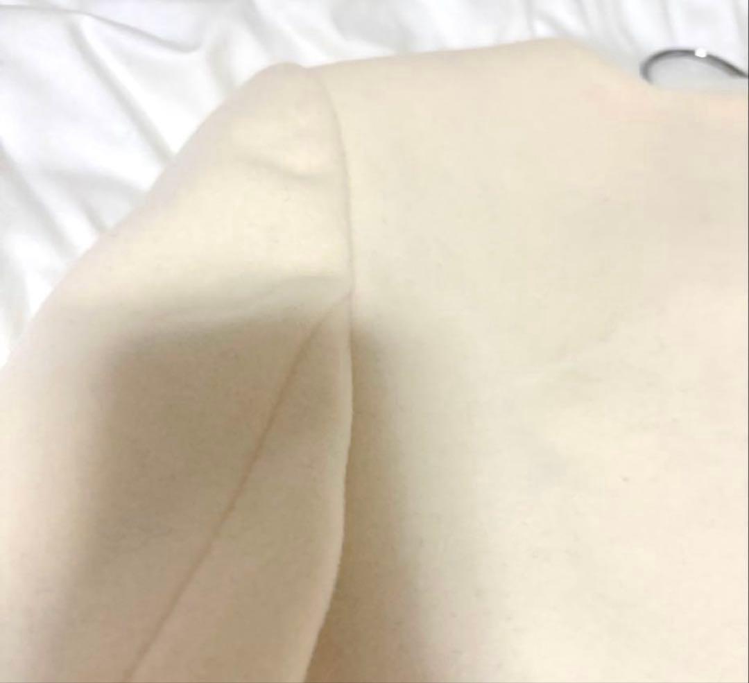 【タグ付き新品】LAISSE PASSEノーカラーコート　ホワイト　38サイズ