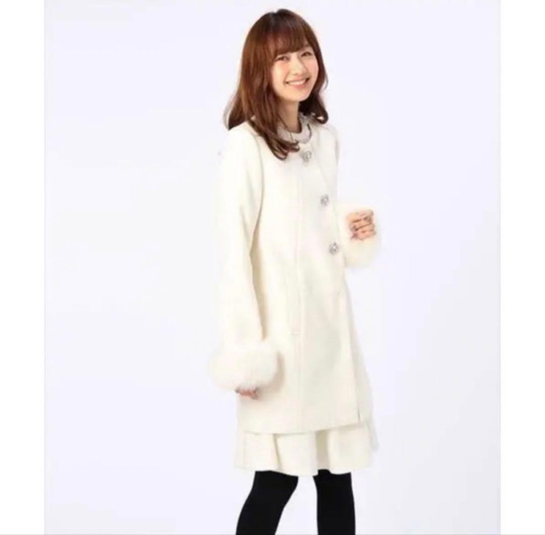 【タグ付き新品】LAISSE PASSEノーカラーコート　ホワイト　38サイズ