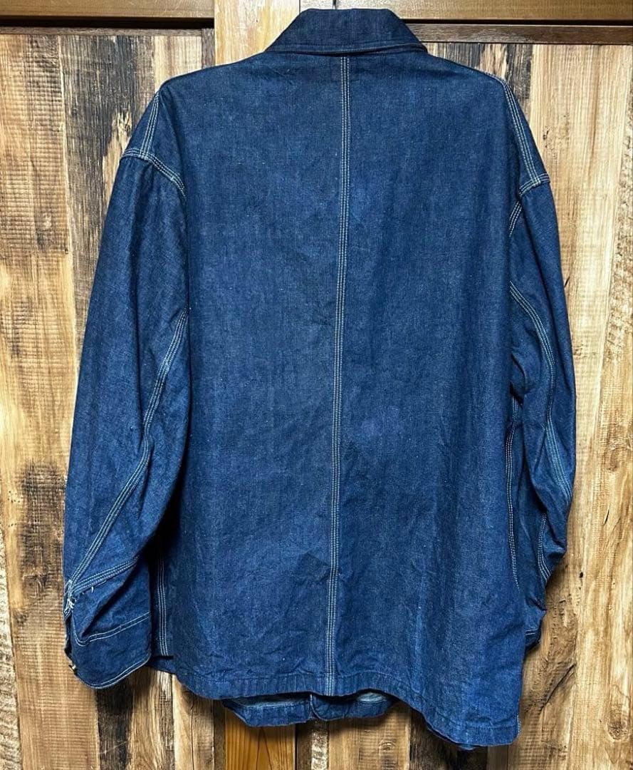 ビッグサイズ　Lee 91-J カバーオール デニム 濃紺 　ワンウオッシュ