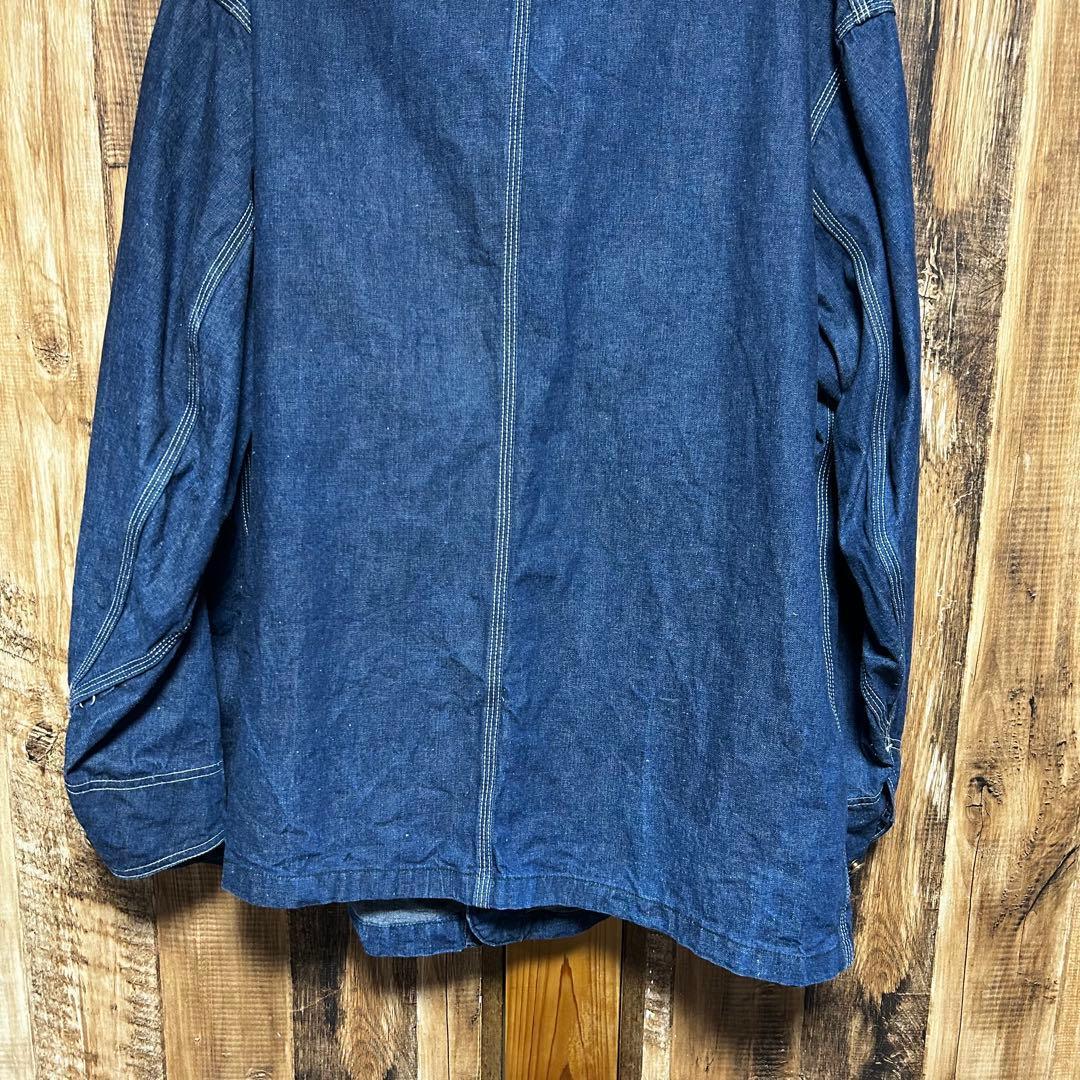 ビッグサイズ　Lee 91-J カバーオール デニム 濃紺 　ワンウオッシュ