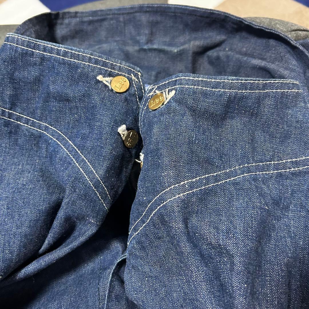 ビッグサイズ　Lee 91-J カバーオール デニム 濃紺 　ワンウオッシュ